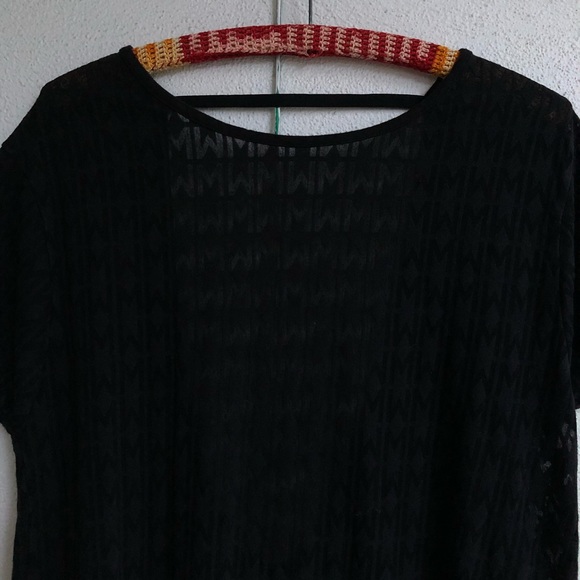 Rebecca Minkoff Sheer Logo Low Back T-shirt - Picture 3 of 6